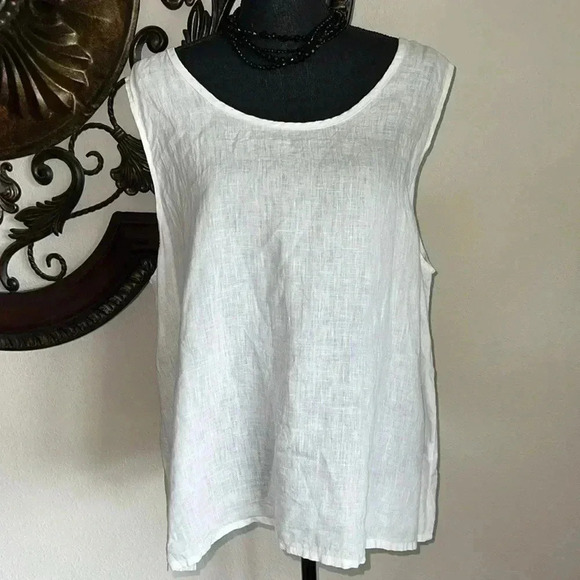 FLAX Women’s Fundamental Pullover Tank Top Tunic 100% Linen Size: Large 14-16 - Picture 16 of 16